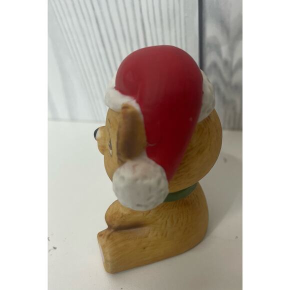 Vintage Lefton Ceramic Christmas Xmas Mouse Figurine - Picture 2 of 6